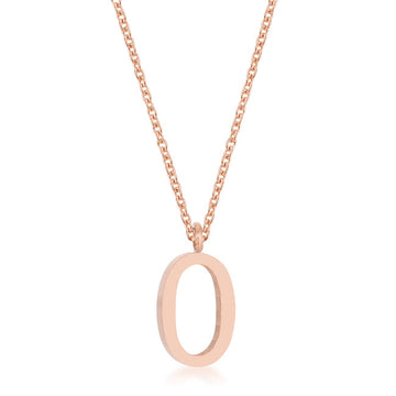 Elaina Stainless Steel O Initial Necklace